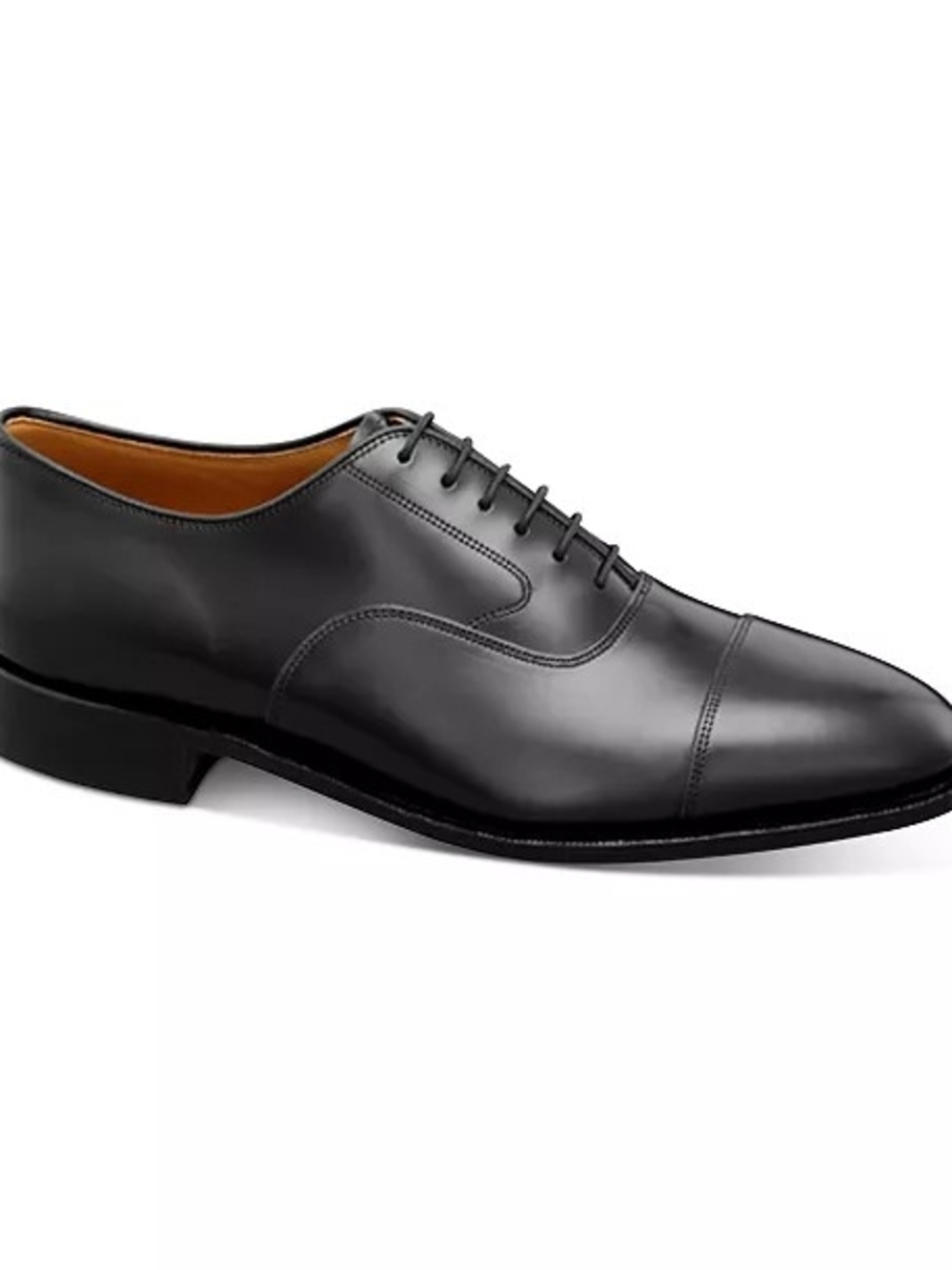 Johnston & Murphy Melton Black Cap-Toe Oxford Lace-Up Size 10.5